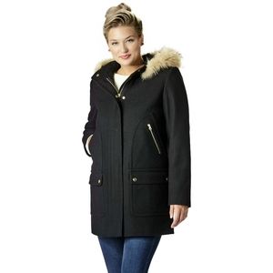 New 🐑 Wool-Blend Hooded Parka